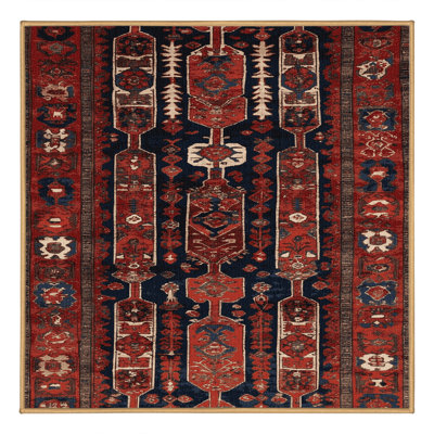 Tapis brun turc lavable à la machine