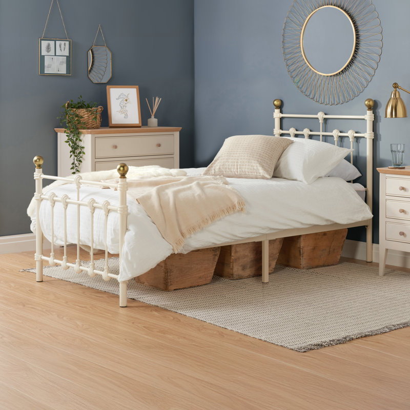 Borough Wharf Bed Frame, Single (3'), Cream