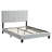Modern Gray Full Size Upholstered Bed Frame With Pull Point Headboard, Strong Wood Slat Support, Mattress Base, No Box Spring Requirement, Easy To Assemble Platform Bracing, Foundation, Required,