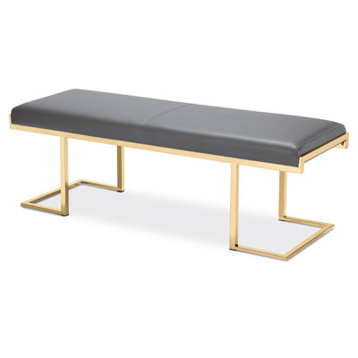 Sherer Faux Leather Upholstered Bench