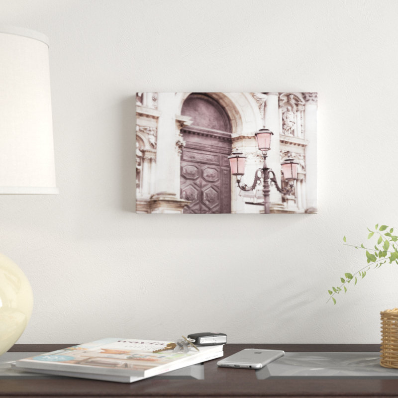 'Venice Pink Lanterns II' by Sonja Quintero - Print, 20cm H x 30cm W, Wrapped Canvas
