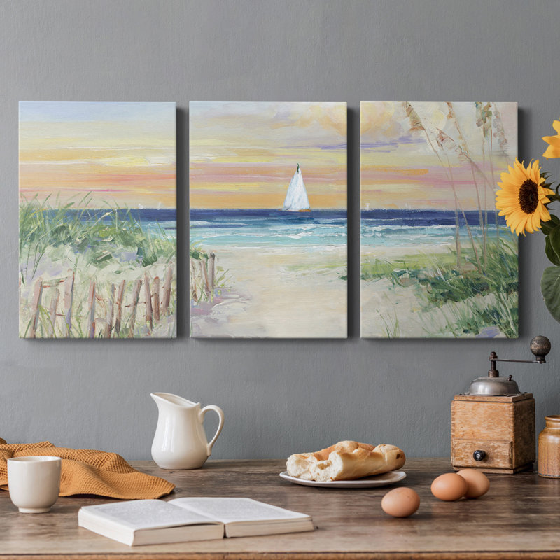 " Set Sail " 3 - Pieces, 12" H x 24" W x 1" D