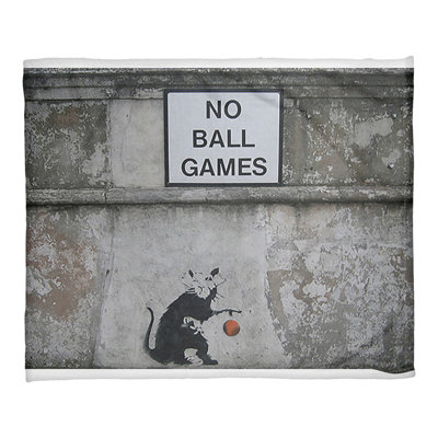 Banksy Sewn Throw Blanket