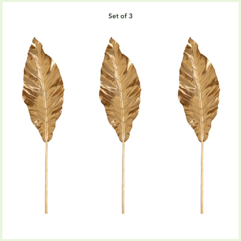 53in. Artificial Gold Travellers Palm Stems, Set of 3