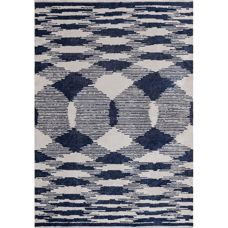 Tapis abstrait géométrique contemporain, Rectangle 9 pi x 12 pi