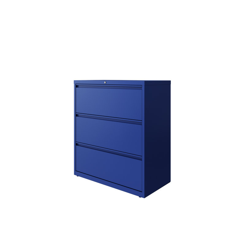 36'' Wide 3 -Drawer Steel File Cabinet, Blue