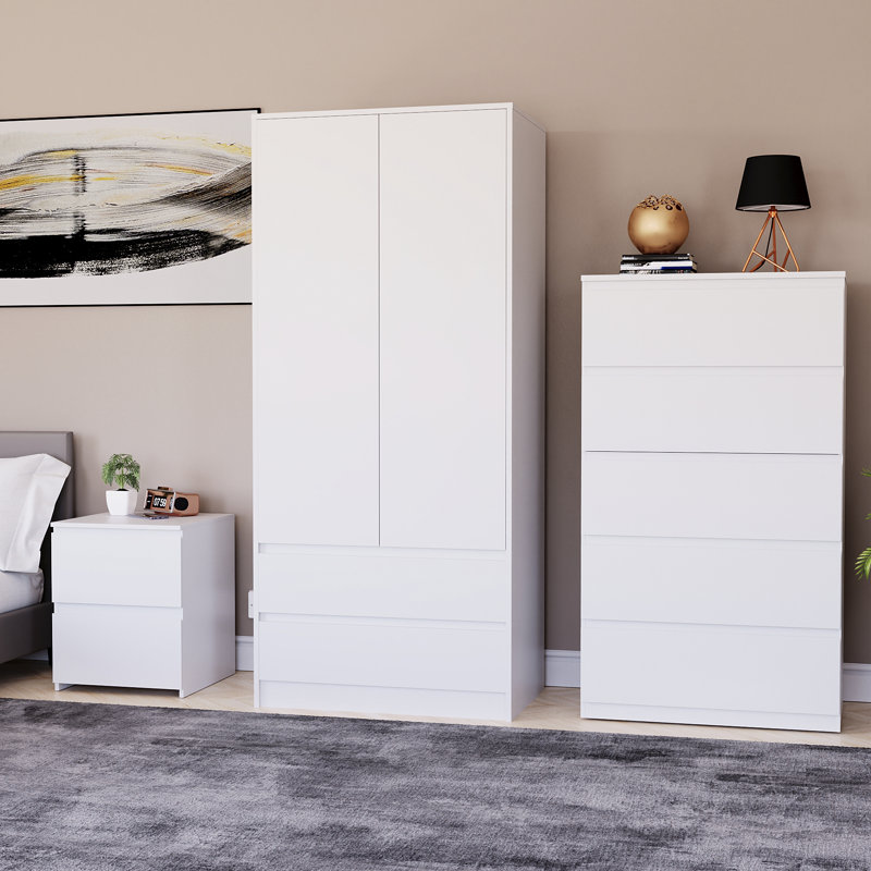 Romeon Piece Bedroom Set, White