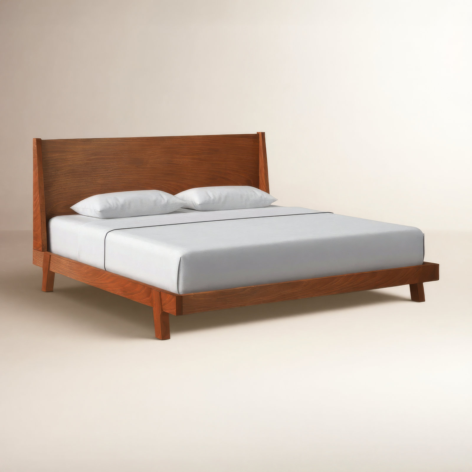 Juno Solid Wood Wingback Bed, King