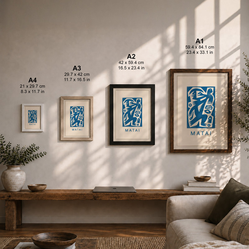 Matai Modern - Print, Oak, A4 - 29.7 x 21.0 cm