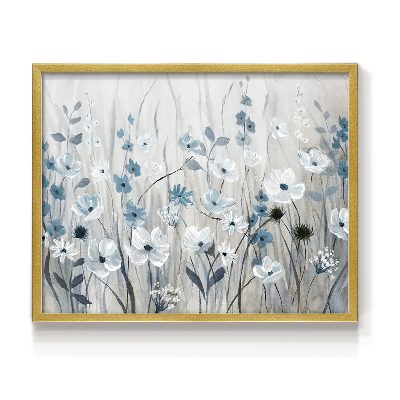 Blue Meadow Field - impression encadrée - réaménageable, H 22 po x l 28 po