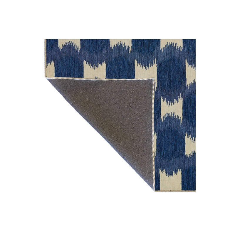 Tapis bleu délavé à motif délavé, Tapis de couloir 2 pi 6 po x 6 pi 7 po inclus