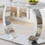 Ensembles de table de salle à manger modernes et peu encombrants avec chaises en verre, en acier et ergonomiques