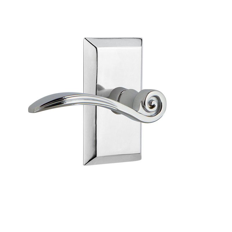 Studio Plate Single Dummy with Swan Lever, Bright Chrome, Left Handed