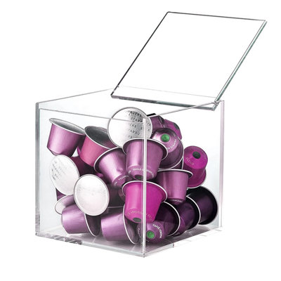 Acrylic Coffee Capsule Storage Box With Lid For Nespresso Vertuoline Capsules K-Cup Tea Bags -  ROTSEN FURNITURE LLC., pxRB0C6FLVBYY