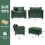 Fauteuil d'appoint surdimensionné en chenille avec repose-pieds-14780608