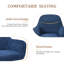 48.5cm H Swivel Upholstered Dining Chair with Ergonomic Back-573231064