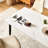 55.06" X 28.65" Dining Table With White Porcelain Top And Metal Legs, Rectangular Legs For Kitchen