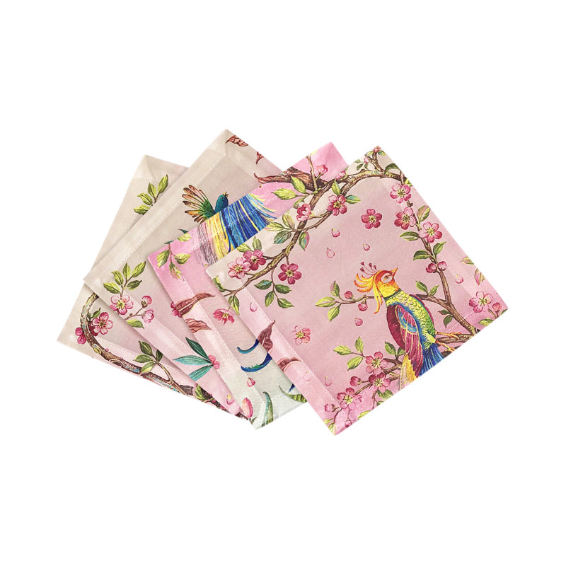 Resplendent Quesal Cotton Sateen Cocktail Napkins