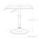 Anassi Square Metal Base Adjustable Dining Table