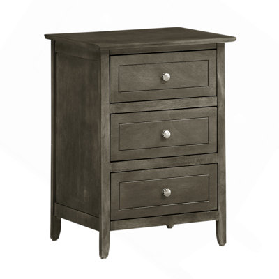 Sophisticated Gray Transitional Nightstand