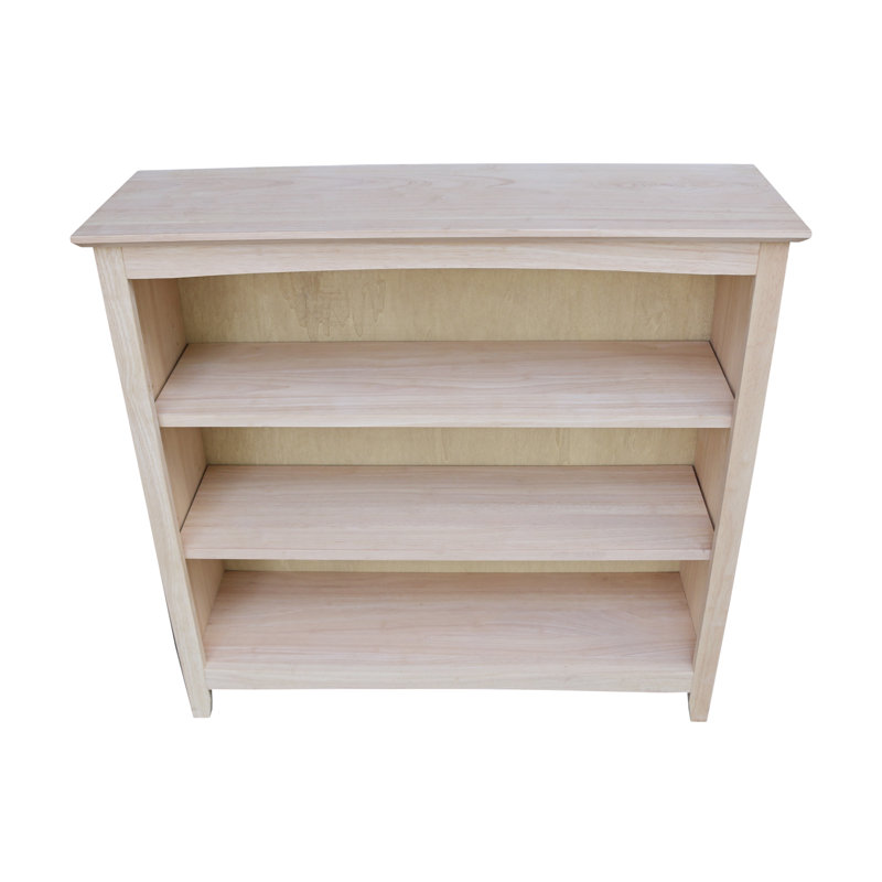 Bibliothèque en bois massif Derren, (3 tablettes) H 36 po x l 38 po x P 12,3 po