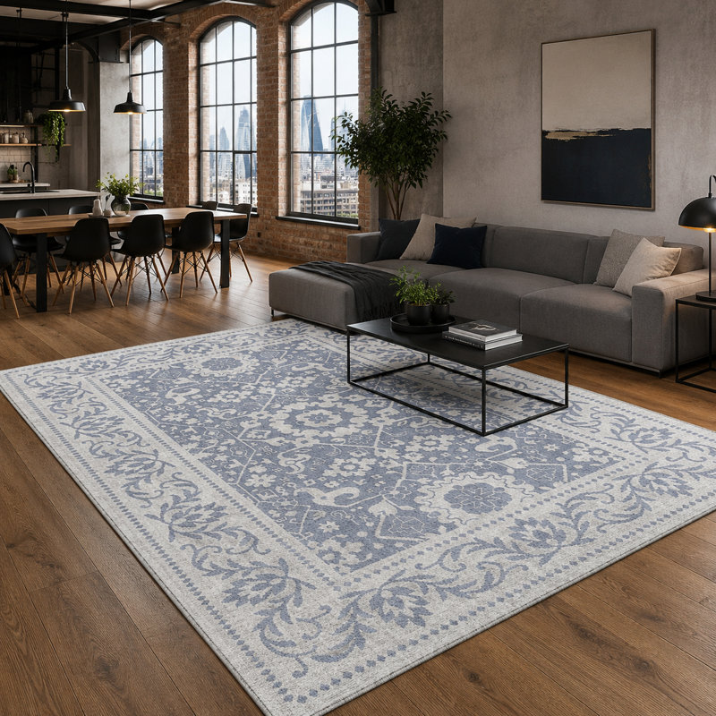 Oriental Cotton and Chenille Flatweave Area Rug, 155 x 230 cm