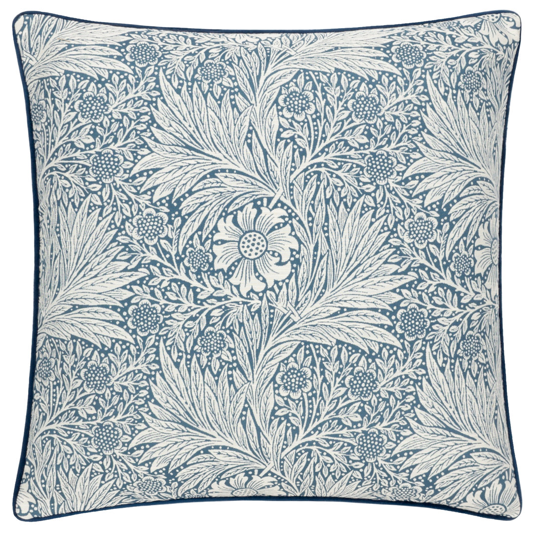 Marigold Floral Square Throw Pillow Cover
