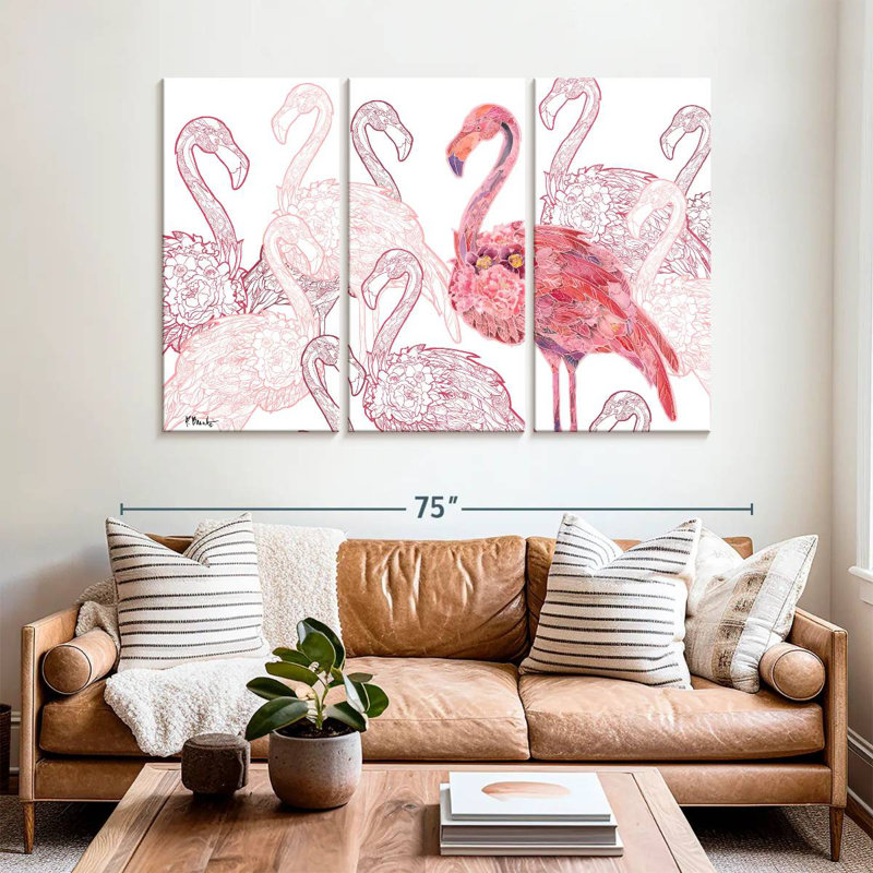 Flamant rose Brampt, H 42 po x l 65 po