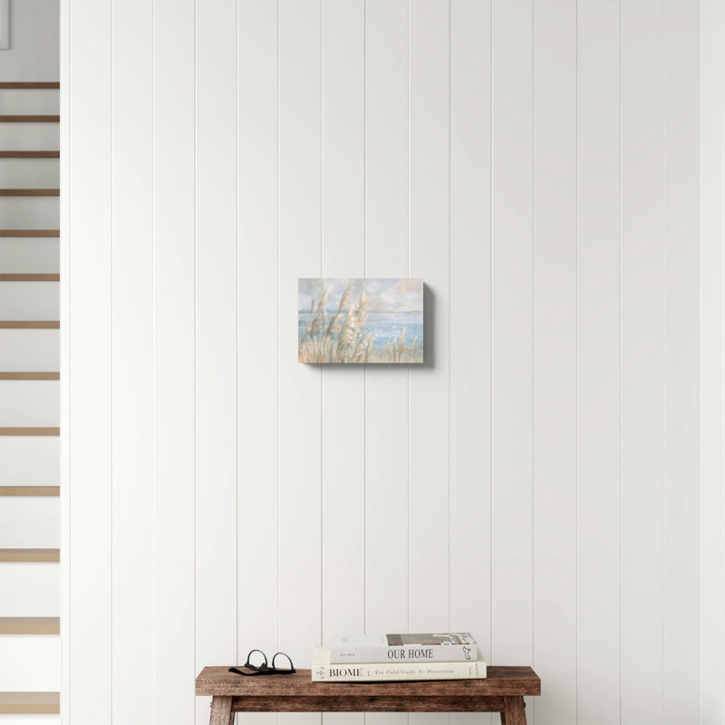 Herbe de la pampa au bord de la mer, H 8 po x l 12 po x P 1,25 po, Non, Toile tendue