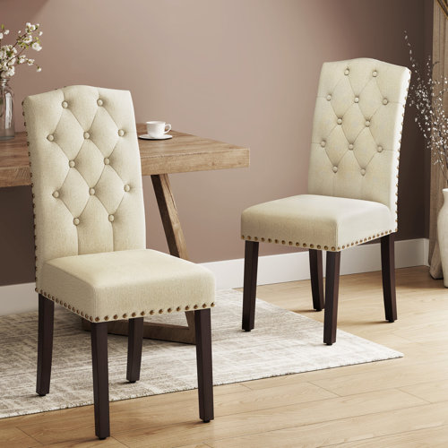 Lark Manor Arjo Tufted Linen Upholstered Parsons Chair & Reviews | Wayfair