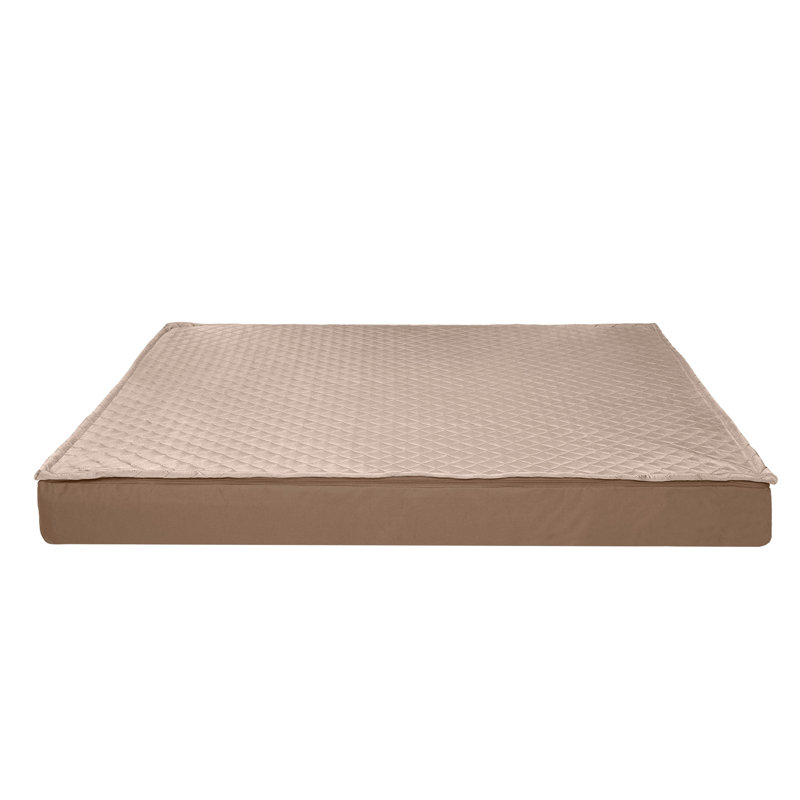 Orthopedic Polyester Pet Bed, Sand, Jumbo Plus (53" W x 40" D x 5" H)