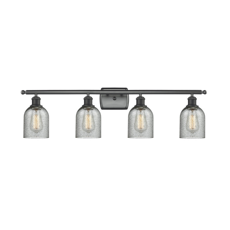 Éclairage de salle de bain à intensité variable 4 lumières Vella, Ampoule DEL 6 watts Vinage, Noir mat, Anthracite