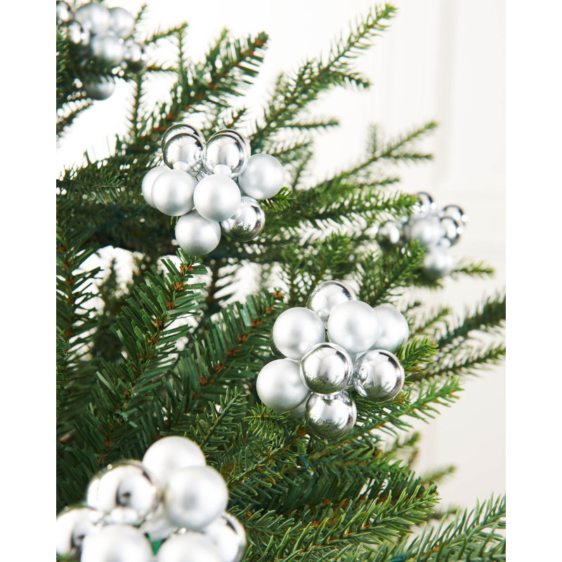 11cm Solid Colour Plastic / Acrylic Bauble, Silver