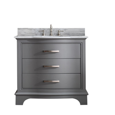 Goleta 36'' Single Bathroom Vanity with Marble Top