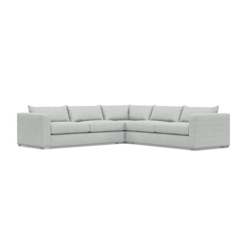 Sectional, Gray Polyester