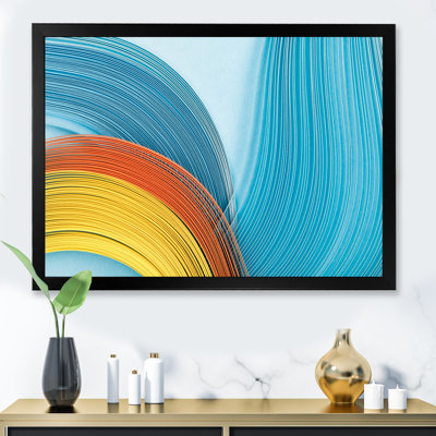 «Fractal Blue and Orange Junction», reproduction d'art sur toile moderne