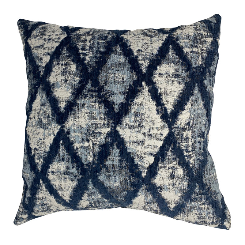 Diamond Geometric Argyle Reversible Throw Pillow, 18" x 18"