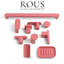 Poignée de meuble ovale moderne Mid-Century ROUS - Poignée de tiroir en aluminium, rosé (1 compte) -111492665
