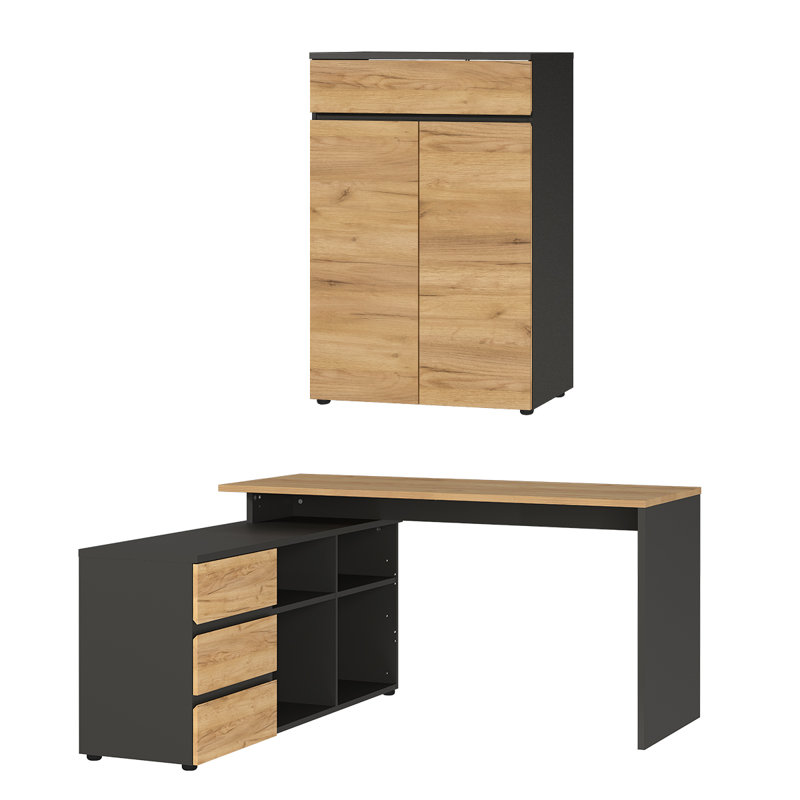 Lissabon 2 Piece Desk Office Set