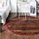 Blakely Geometric Area Rug in Burgundy/Brown/Black