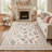 Adonis Wildmere Rustic Machine Washable Beige / Green / Pink Indoor Area Rug with Non-Slip Backing-965545200