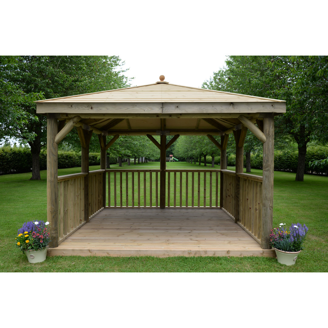 3.5m x 3.5m  Wooden Gazebo with Timber Roof with Installation Service