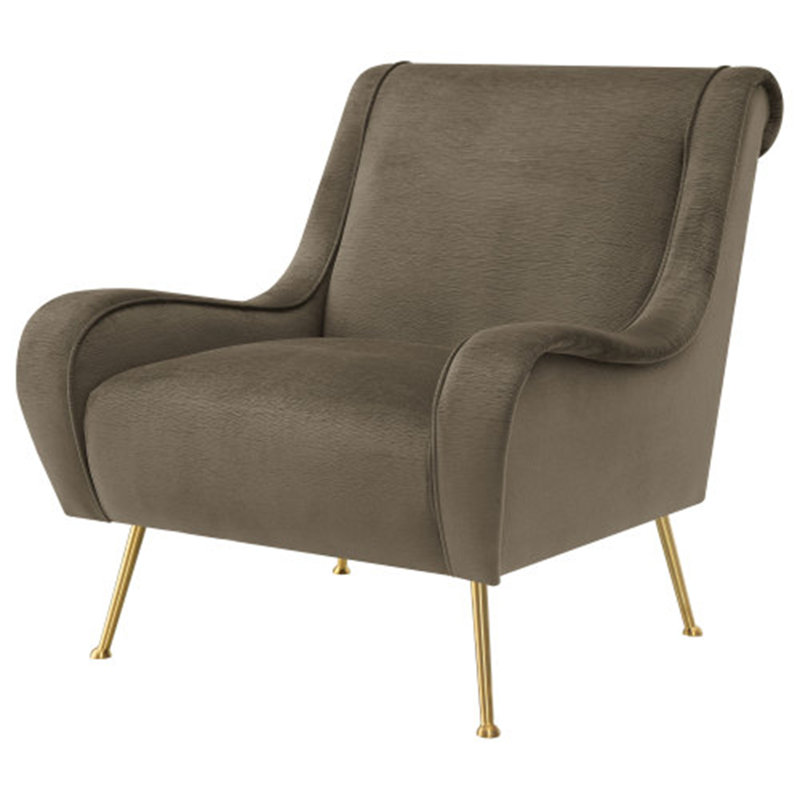 Fauteuil d'appoint à coussin serré Lundy Stone, Bronze doré