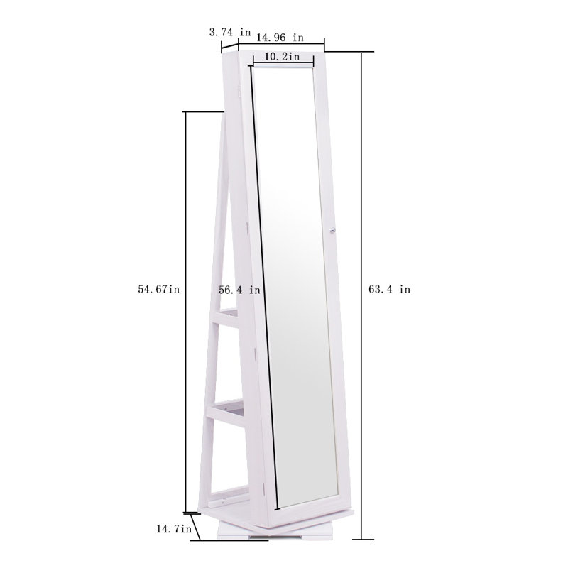 Armoire à bijoux avec miroir