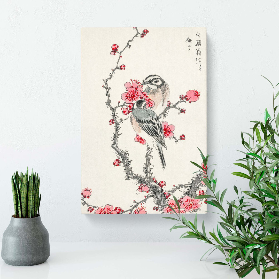 Birds upon a Plum Tree by Numata Kashu - Wrapped Canvas