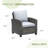Hand-Woven Wicker Outdoor Single Sofa Set Of 2-166012097-166012098