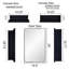 Black Aluminum Bathroom Medicine Mirror Cabinet