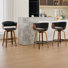 Tabourets de bar pivotants rembourrés de 30 po Modern, tabourets d'îlot de cuisine en bois avec repose-pieds