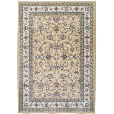 Tapis doré / ivoire Attell