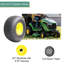 Pneus de gazon robustes pour tondeuses à gazon et tracteurs ， Ensemble de 2 avec roues ， 4PR Tubeless ， Format: 20 x 8,00-8